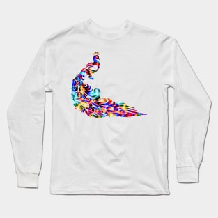 Peacock Abstract Long Sleeve T-Shirt